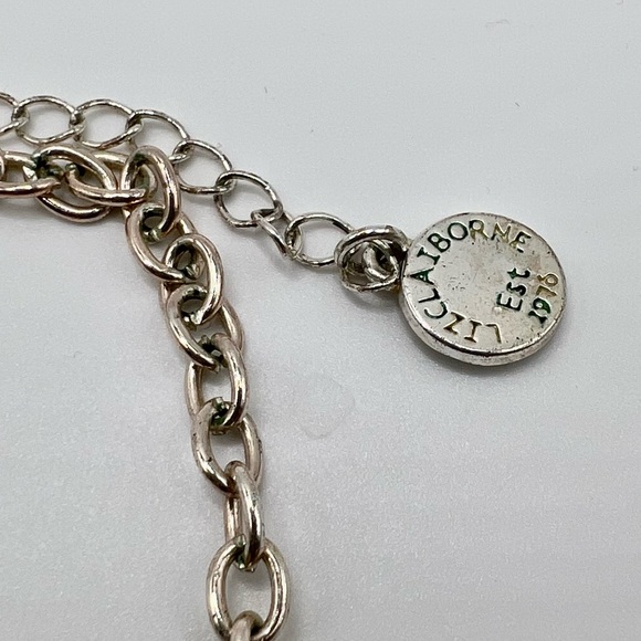 Vintage Liz Claiborne Necklace Silver Tone and Gunmetal - Picture 3 of 3